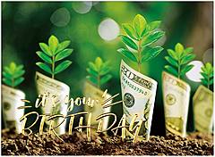 Cash Garden Birthday Card A9029U-X